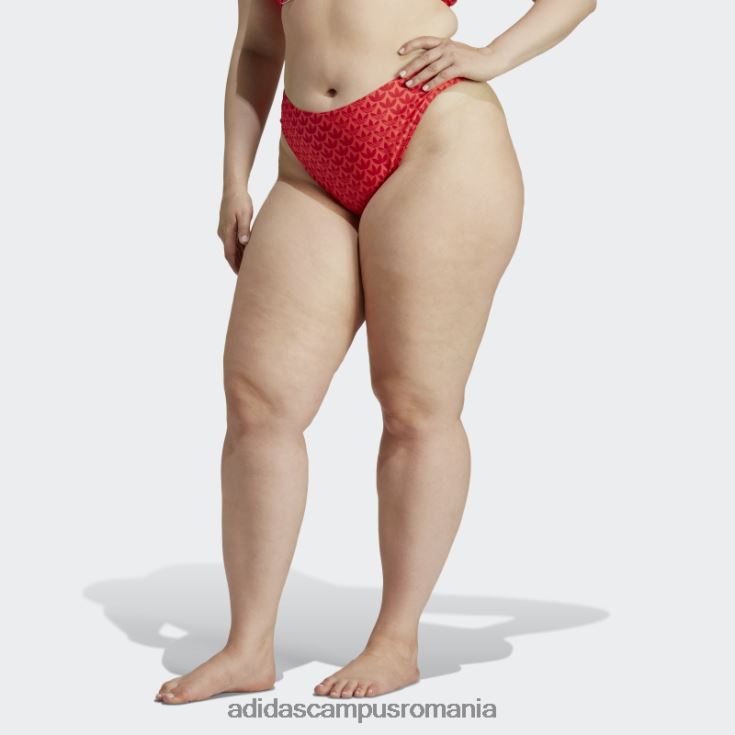 adidas campus romania pantaloni de bikini stacojii originali cu monogram (marime plus) femei stacojiu/roșu/alb J266N217044