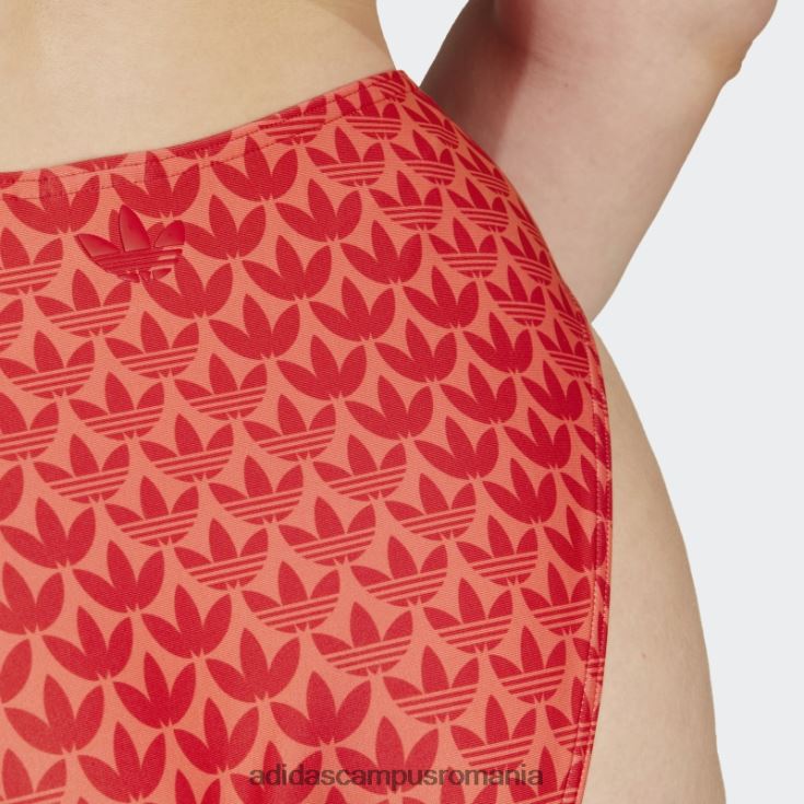 adidas campus romania pantaloni de bikini stacojii originali cu monogram (marime plus) femei stacojiu/roșu/alb J266N217044
