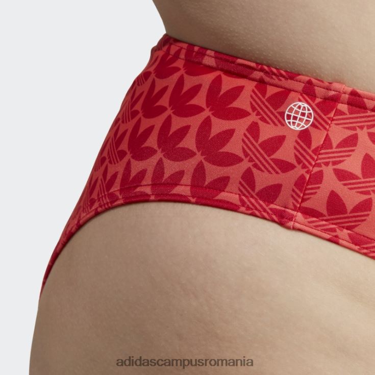adidas campus romania pantaloni de bikini stacojii originali cu monogram (marime plus) femei stacojiu/roșu/alb J266N217044