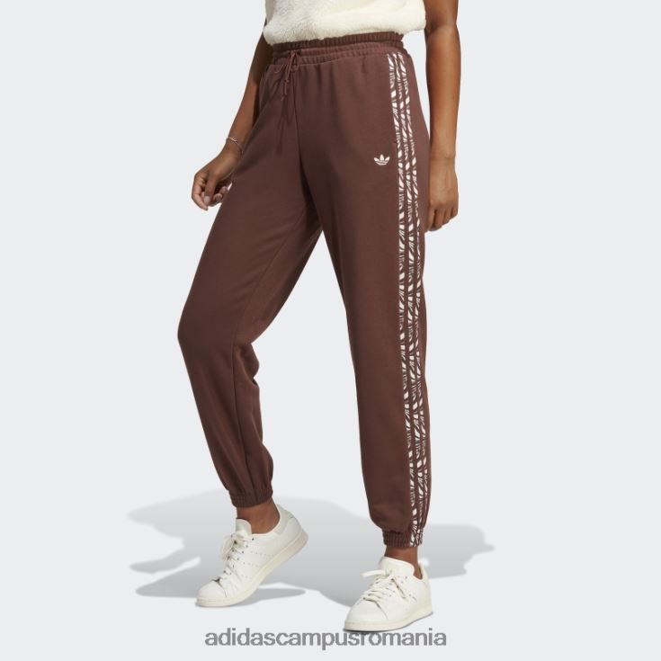 adidas campus romania pantaloni de jogging cu imprimeu animal abstract auburn femei castaniu J266N29739