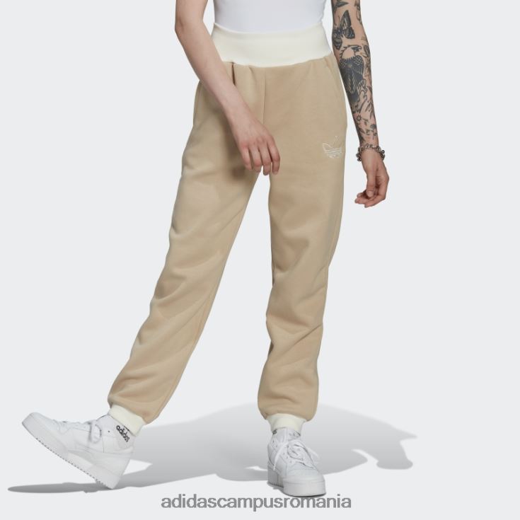 adidas campus romania pantaloni de jogging cu manșete bej femei bej J266N210790