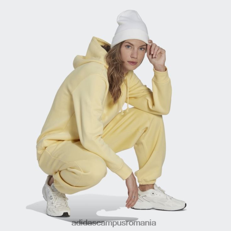 adidas campus romania pantaloni de jogging din fleece yellow essentials femei galben J266N210090