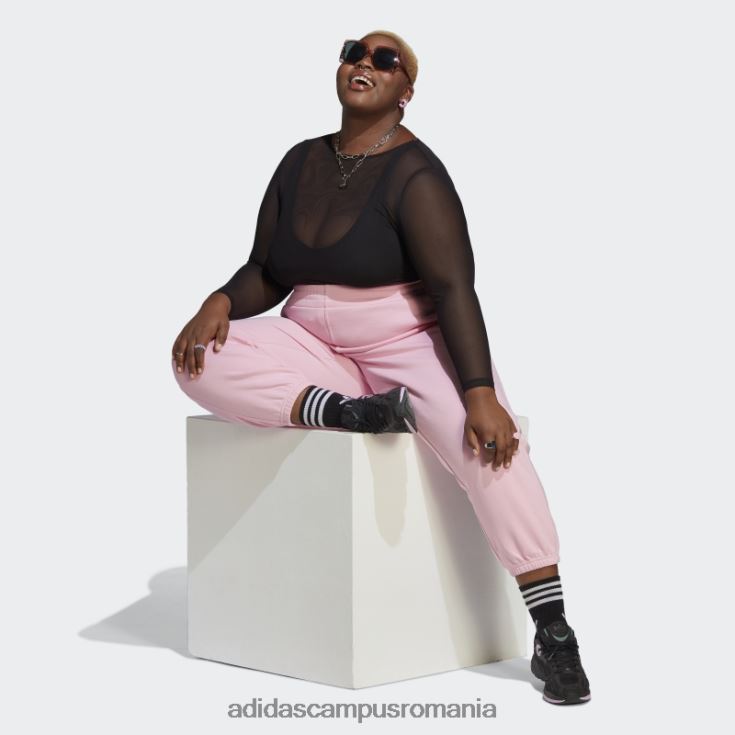 adidas campus romania pantaloni de jogging fleece essentials (plus marime) adidas adevarat roz femei roz adevarat J266N29114