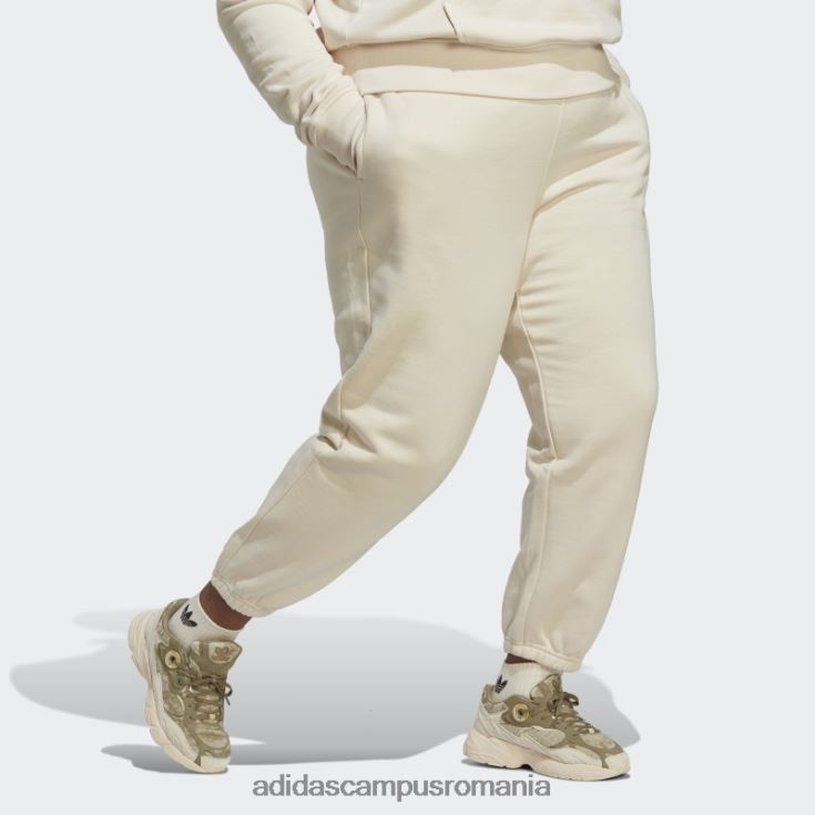 adidas campus romania pantaloni de jogging fleece essentials (plus size) alb femei alb J266N29871