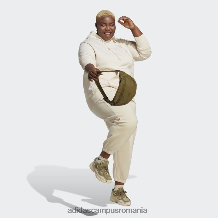 adidas campus romania pantaloni de jogging fleece essentials (plus size) alb femei alb J266N29871