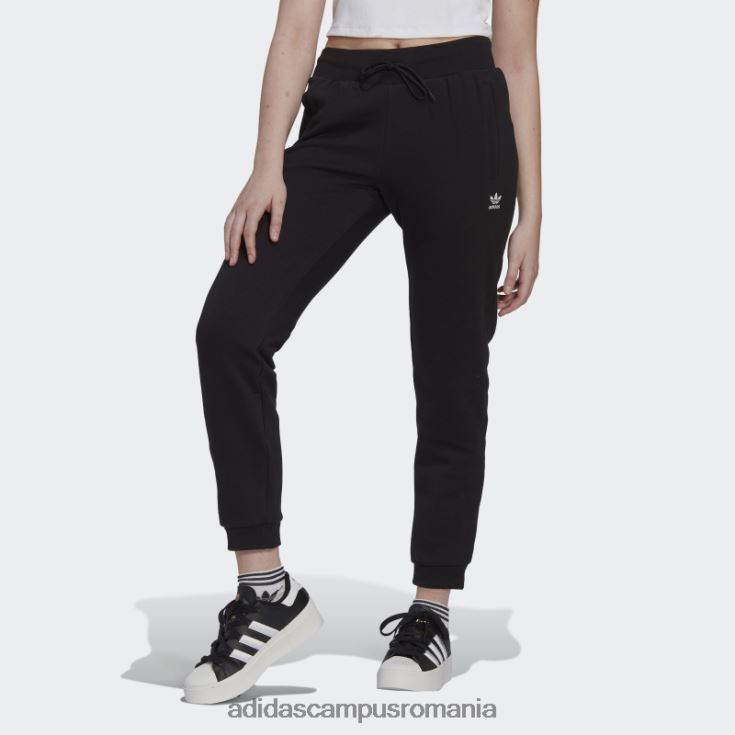 adidas campus romania pantaloni de jogging negri adicolor essentials fleece subțiri femei negru J266N210306