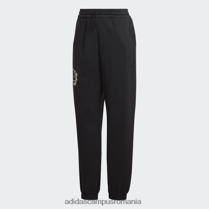 adidas campus romania pantaloni de jogging negri cu manșete Disney femei negru J266N22813