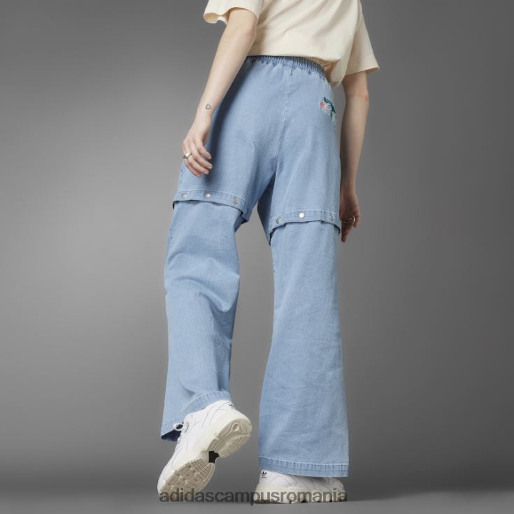 adidas campus romania pantaloni de sport intotdeauna originali din denim spalati albastri dnm femei spălat albastru dnm J266N22839