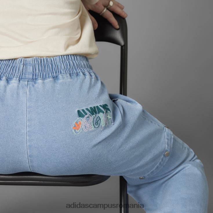 adidas campus romania pantaloni de sport intotdeauna originali din denim spalati albastri dnm femei spălat albastru dnm J266N22839