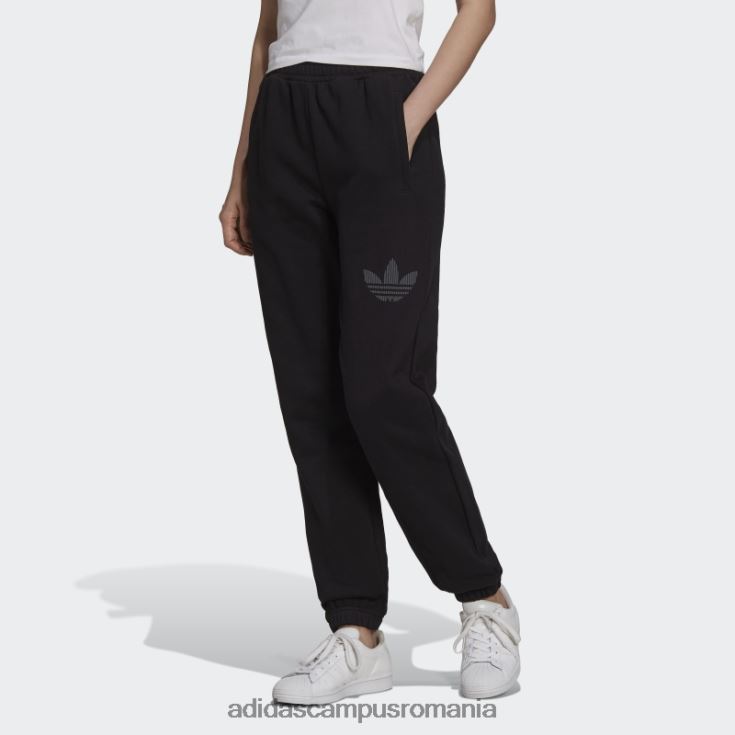 adidas campus romania pantaloni de trening cu mansete, cu trifoil grafic negru adidas femei negru J266N23252