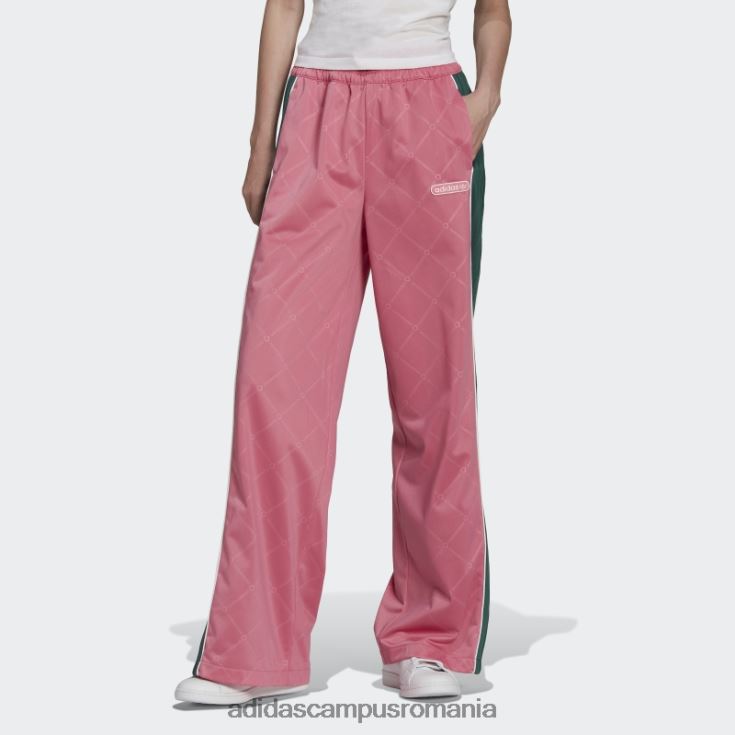 adidas campus romania pantaloni de trening de lux retro trandafir moda femei ton de trandafir/verde J266N217557