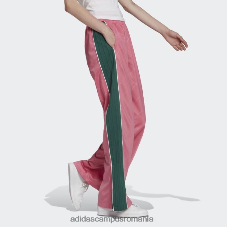 adidas campus romania pantaloni de trening de lux retro trandafir moda femei ton de trandafir/verde J266N217557
