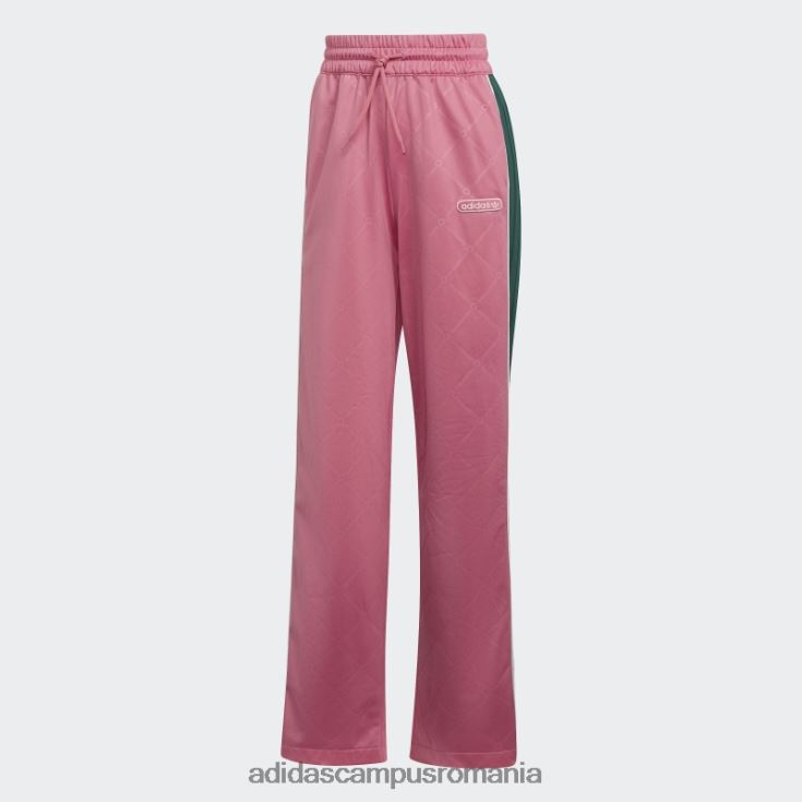 adidas campus romania pantaloni de trening de lux retro trandafir moda femei ton de trandafir/verde J266N217557