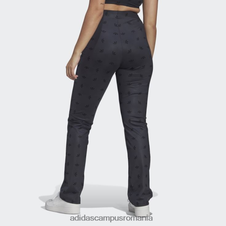 adidas campus romania pantaloni elastici cu imprimeu gri noapte femei gri de noapte J266N210733