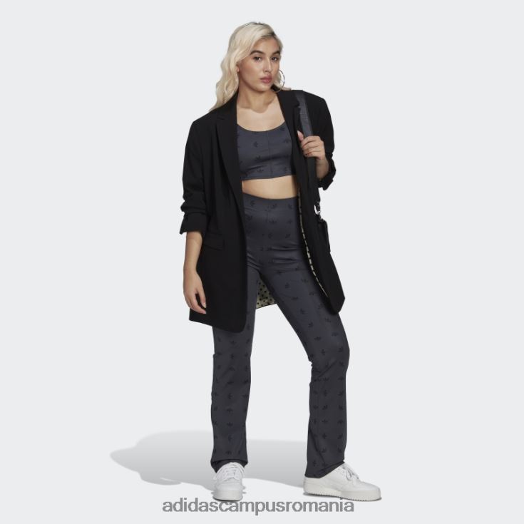 adidas campus romania pantaloni elastici cu imprimeu gri noapte femei gri de noapte J266N210733