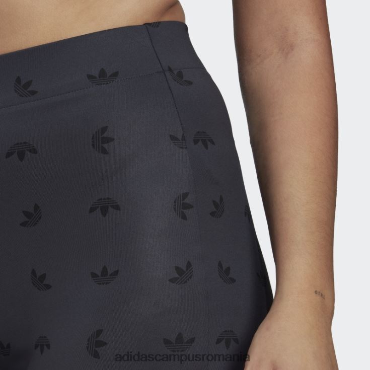 adidas campus romania pantaloni elastici cu imprimeu gri noapte femei gri de noapte J266N210733