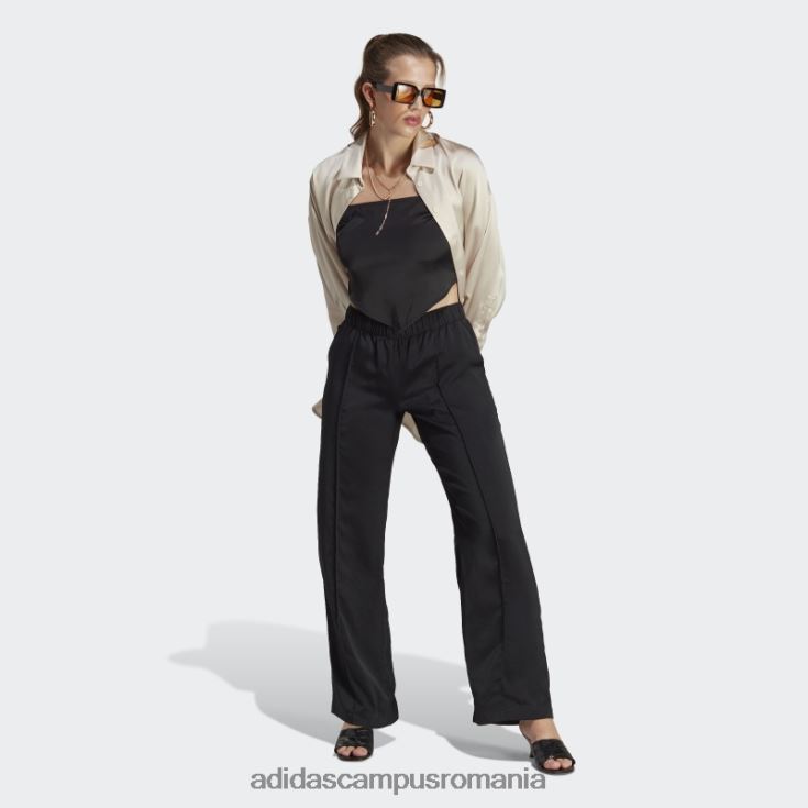 adidas campus romania pantaloni negri din satin premium essentials femei negru J266N216732