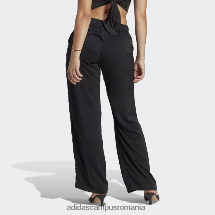 adidas campus romania pantaloni negri din satin premium essentials femei negru J266N29251
