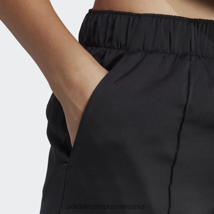adidas campus romania pantaloni negri din satin premium essentials femei negru J266N29251