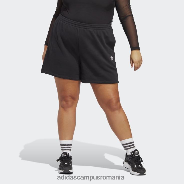 adidas campus romania pantaloni scurți adicolor essentials french terry (marime plus) negri femei negru J266N217270