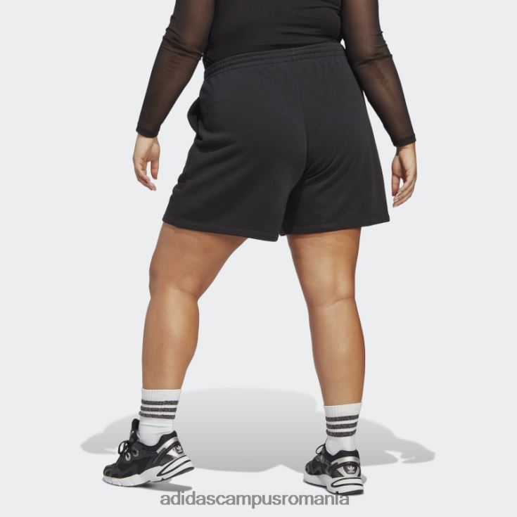 adidas campus romania pantaloni scurți adicolor essentials french terry (marime plus) negri femei negru J266N217270