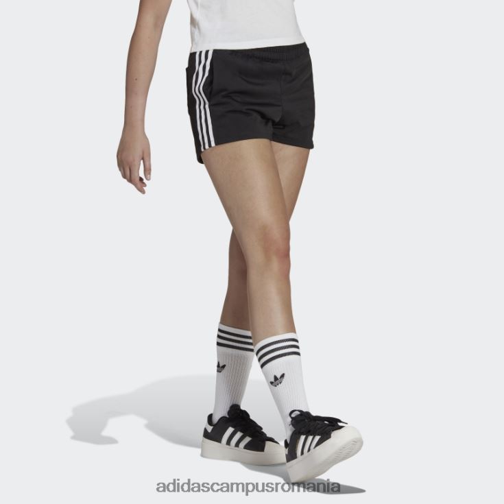 adidas campus romania pantaloni scurți albi cu 3 dungi femei alb negru J266N28850
