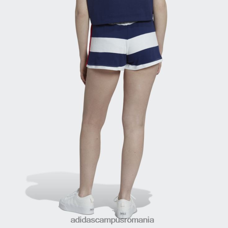 adidas campus romania pantaloni scurți cu dungi cu talie mijlocie cer de noapte femei cer de noapte/alb J266N22923