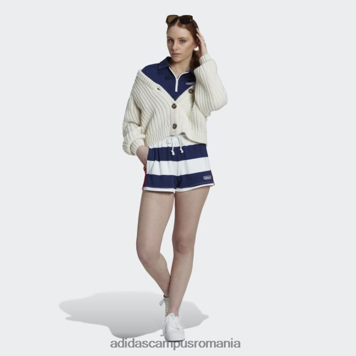 adidas campus romania pantaloni scurți cu dungi cu talie mijlocie cer de noapte femei cer de noapte/alb J266N22923