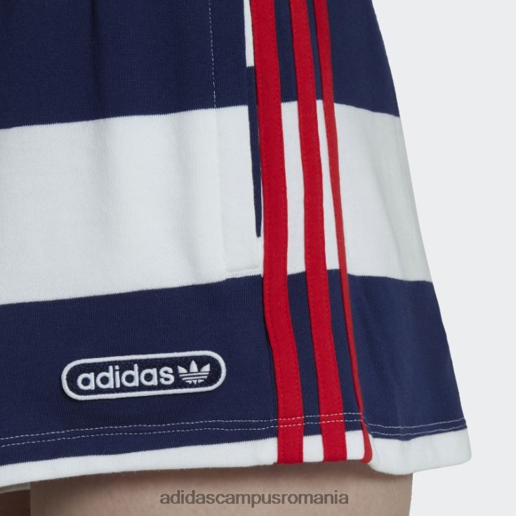 adidas campus romania pantaloni scurți cu dungi cu talie mijlocie cer de noapte femei cer de noapte/alb J266N22923