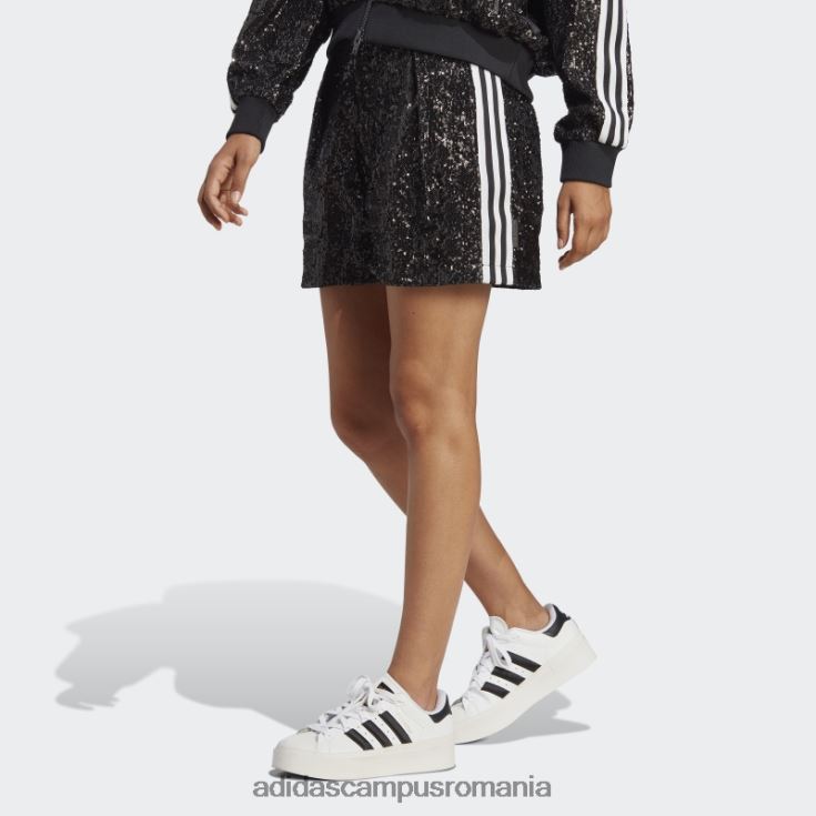 adidas campus romania pantaloni scurți cu paiete versiune albastră negru femei negru J266N22581