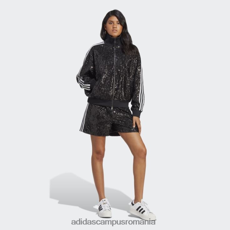 adidas campus romania pantaloni scurți cu paiete versiune albastră negru femei negru J266N22581