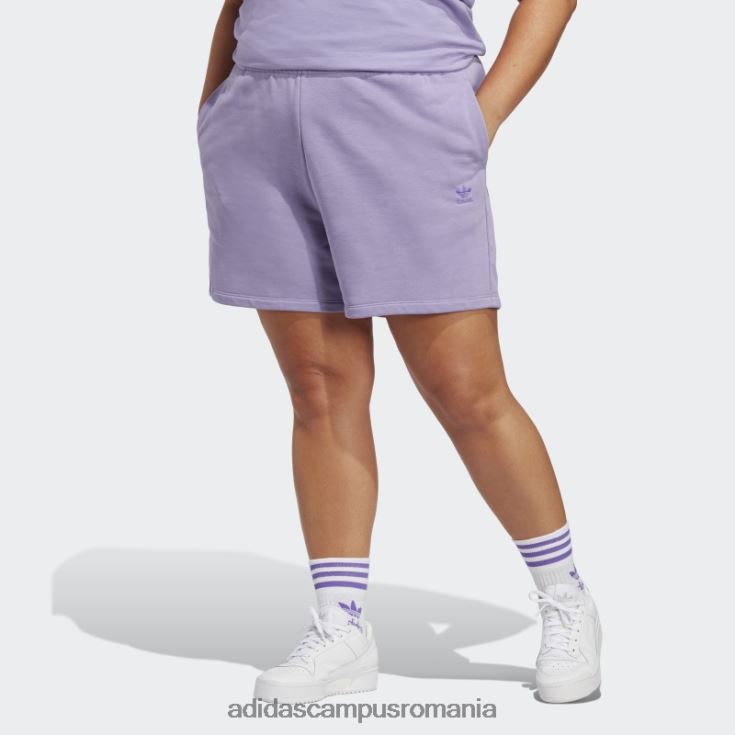 adidas campus romania pantaloni scurți de felpa franțuzească adicolor essentials (mărime plus) liliac femei liliac J266N29218