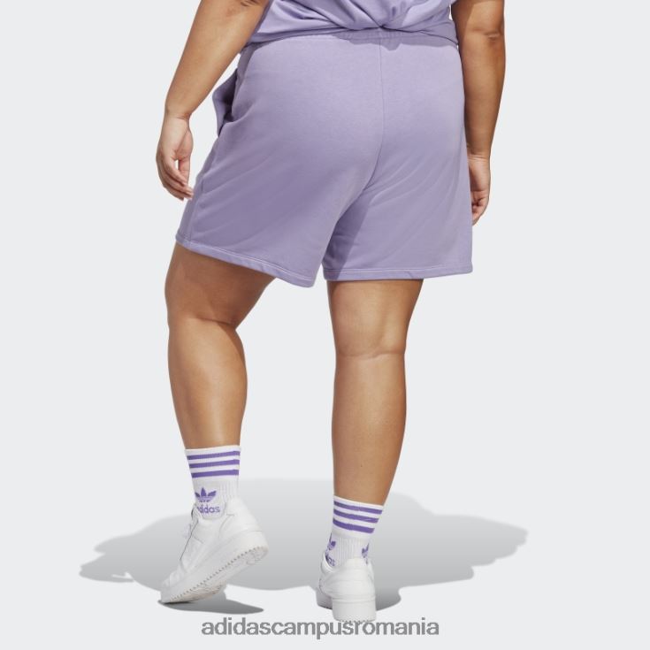 adidas campus romania pantaloni scurți de felpa franțuzească adicolor essentials (mărime plus) liliac femei liliac J266N29218