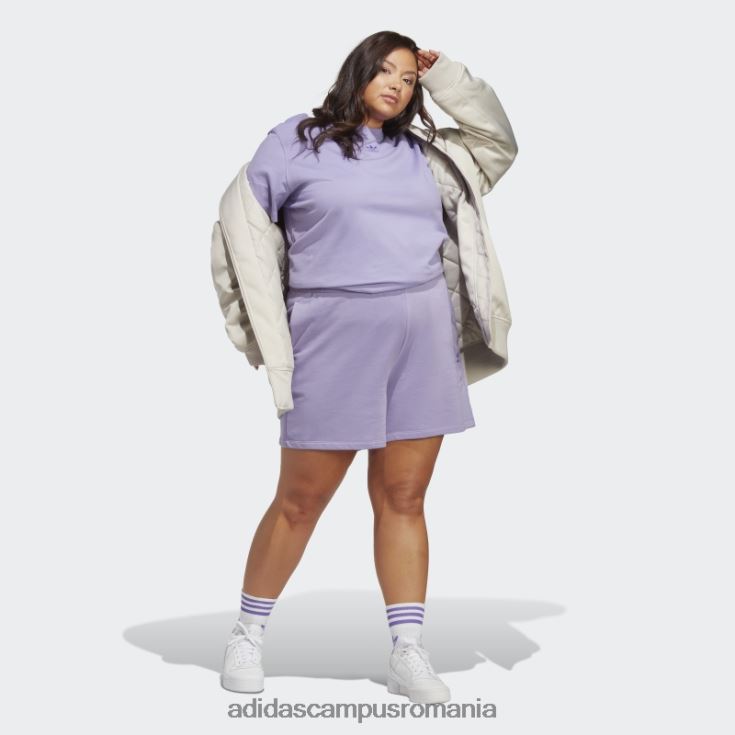 adidas campus romania pantaloni scurți de felpa franțuzească adicolor essentials (mărime plus) liliac femei liliac J266N29218