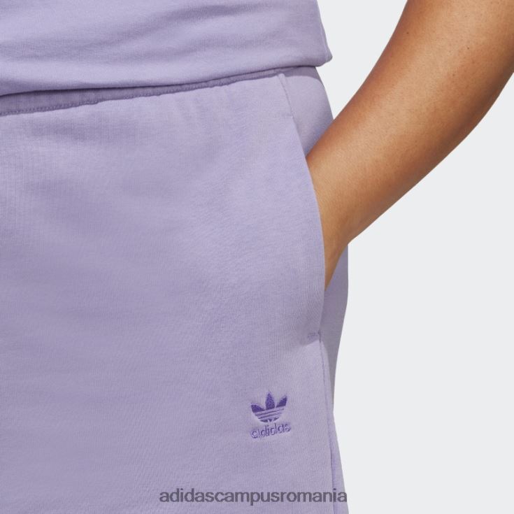adidas campus romania pantaloni scurți de felpa franțuzească adicolor essentials (mărime plus) liliac femei liliac J266N29218