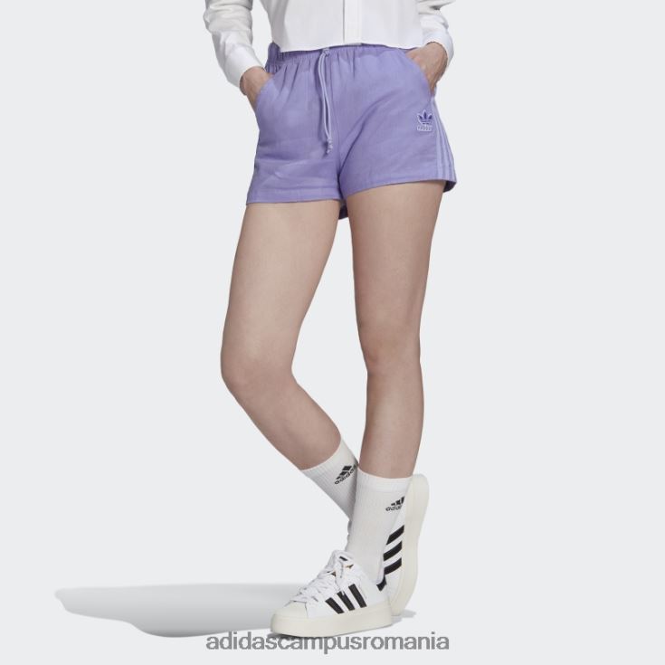 adidas campus romania pantaloni scurți din in violet deschis femei violet deschis J266N217558