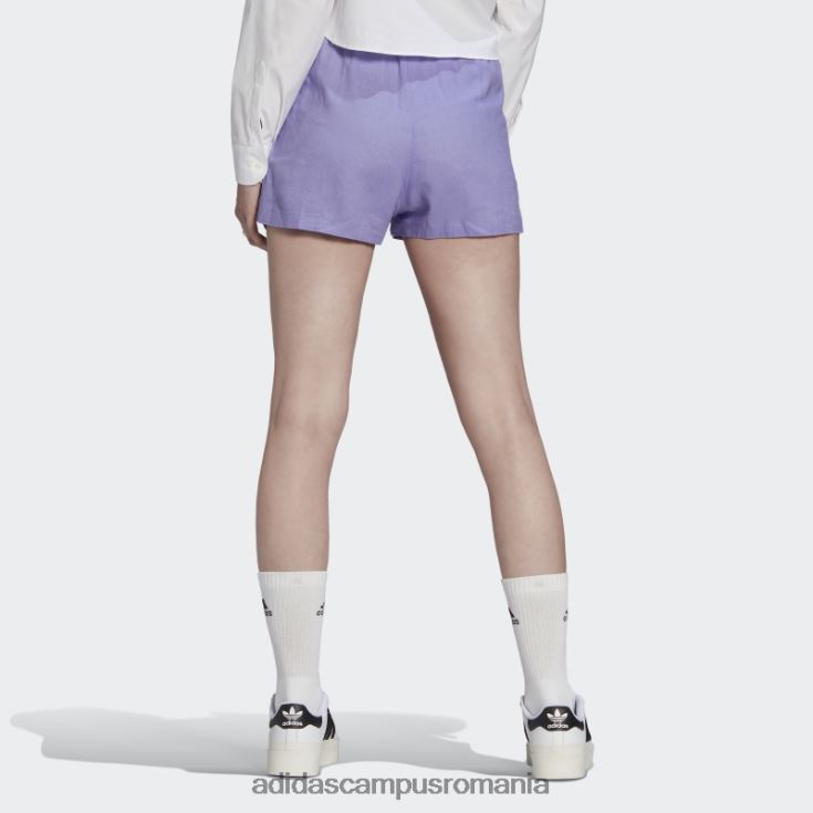 adidas campus romania pantaloni scurți din in violet deschis femei violet deschis J266N217558