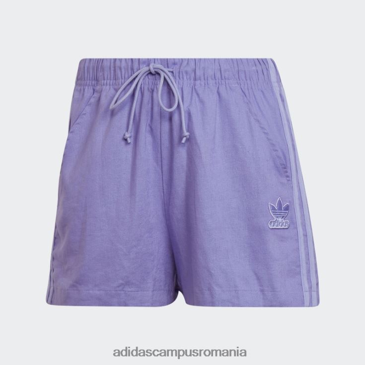 adidas campus romania pantaloni scurți din in violet deschis femei violet deschis J266N217558