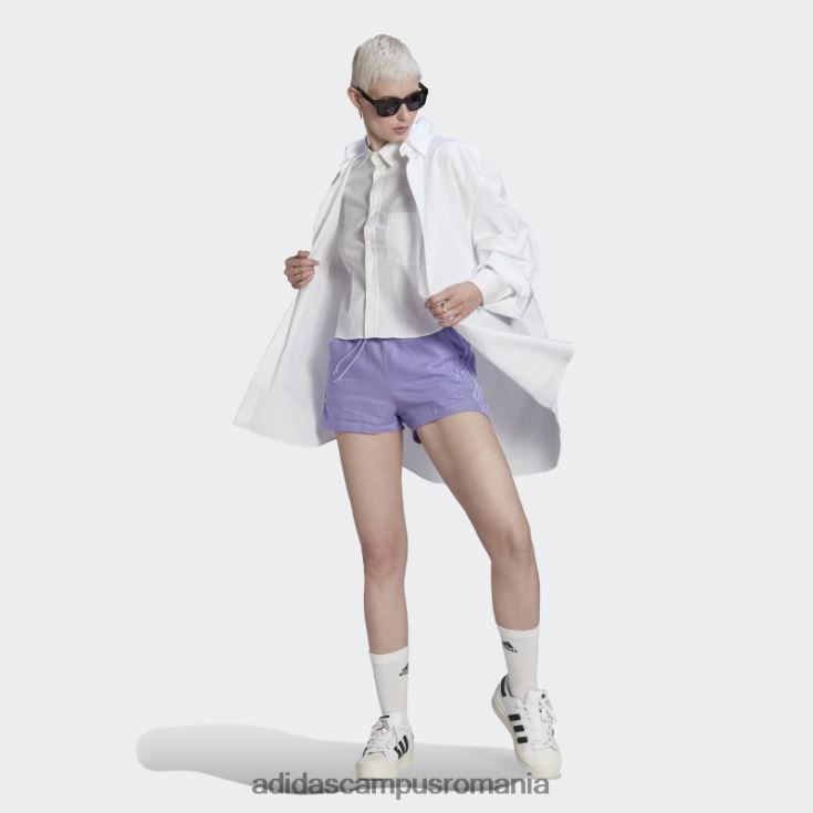 adidas campus romania pantaloni scurți din in violet deschis femei violet deschis J266N217558