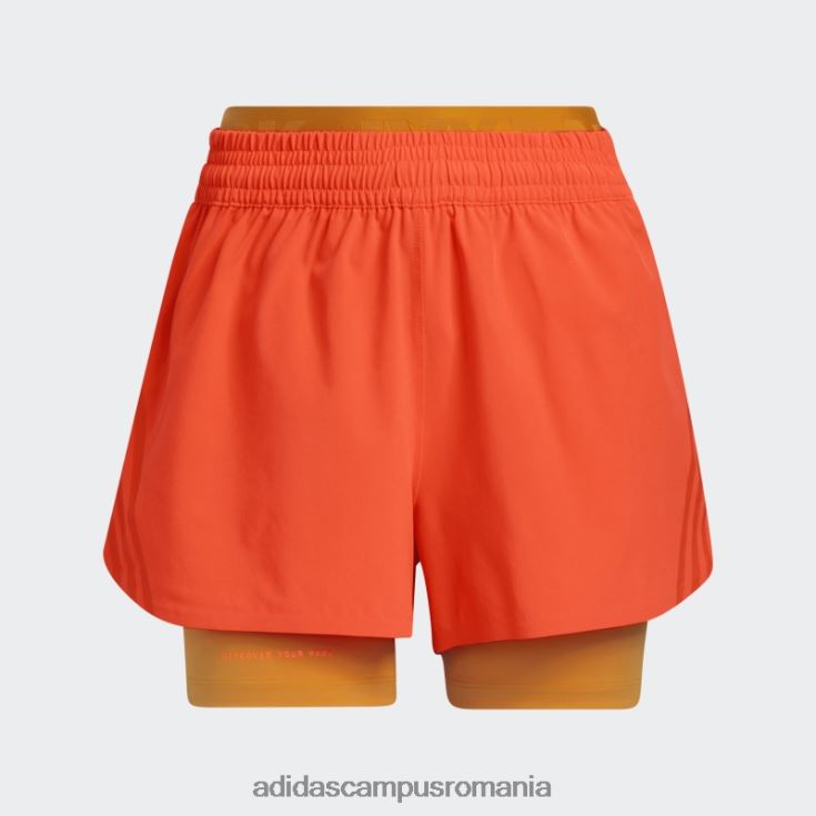 adidas campus romania pantaloni scurți doi în unu portocaliu adidas femei portocale J266N22568