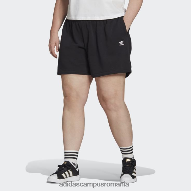 adidas campus romania pantaloni scurți negri adicolor essentials (mărime plus) femei negru J266N29863