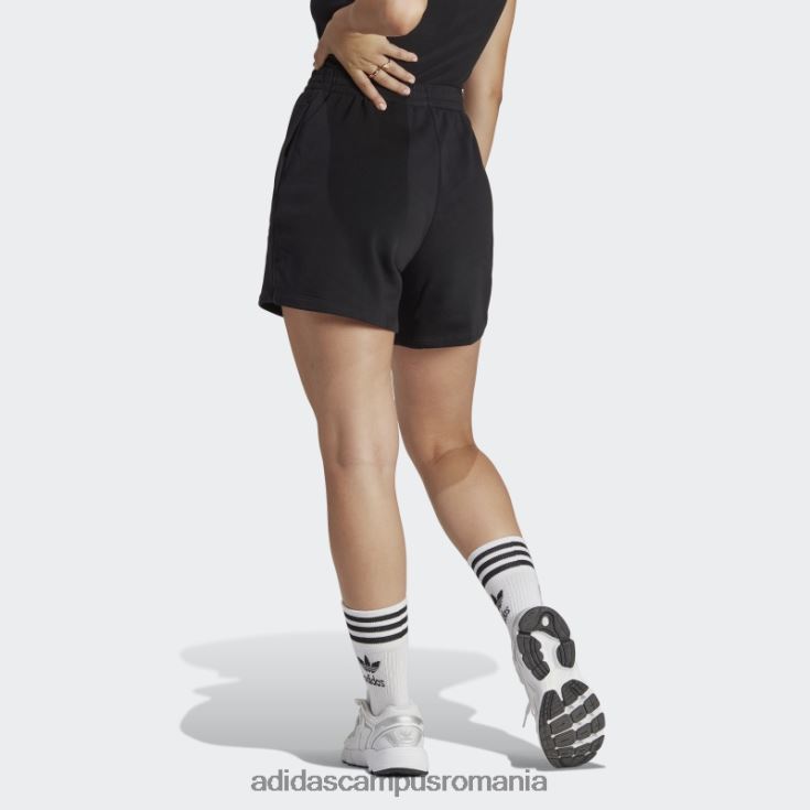 adidas campus romania pantaloni scurți negri din țesătură franțuzească adicolor essentials femei negru J266N22465