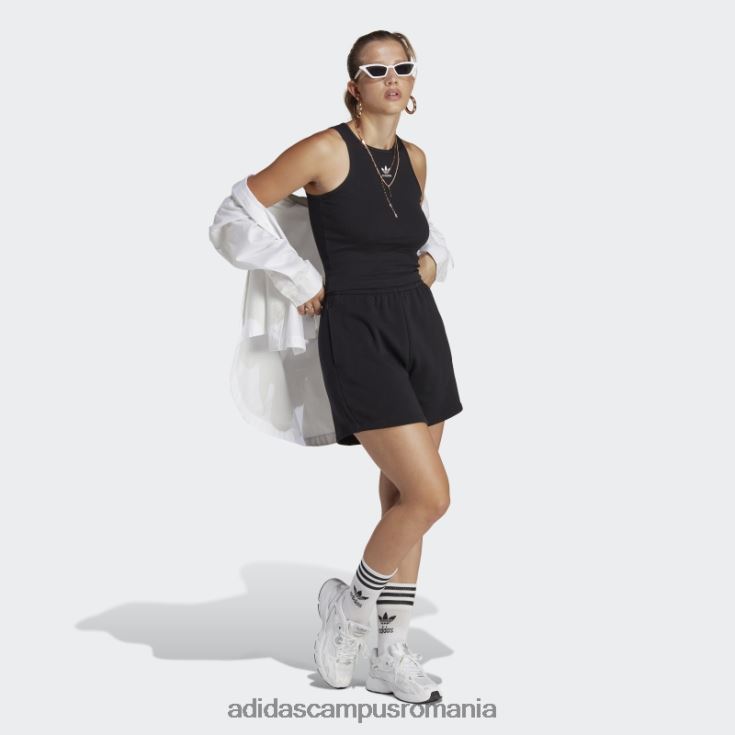 adidas campus romania pantaloni scurți negri din țesătură franțuzească adicolor essentials femei negru J266N22465