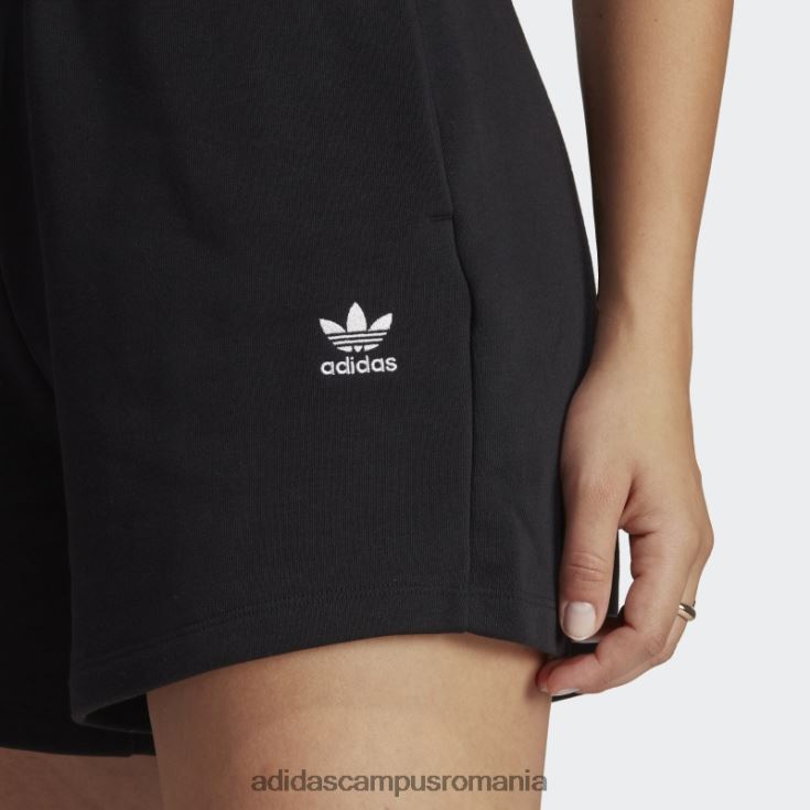 adidas campus romania pantaloni scurți negri din țesătură franțuzească adicolor essentials femei negru J266N22465