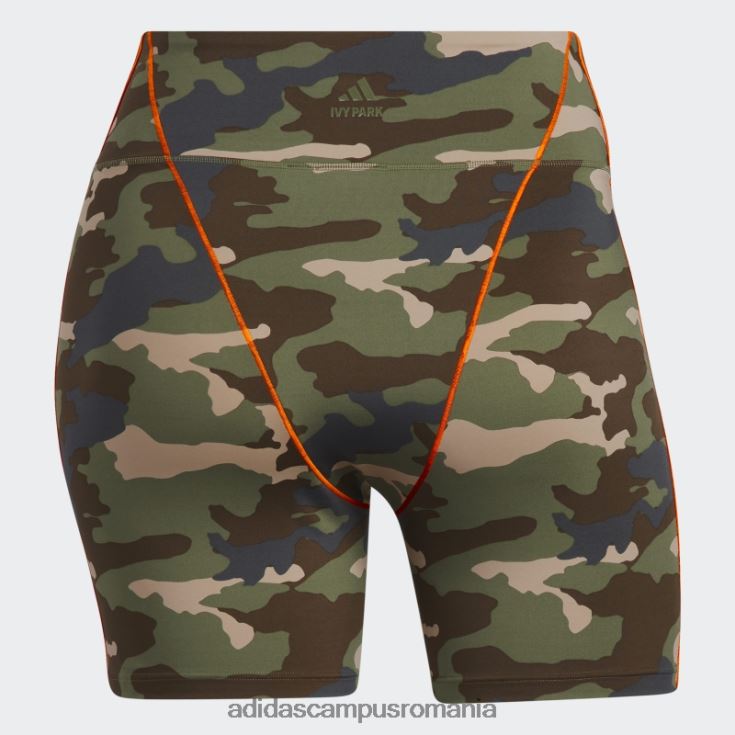 adidas campus romania pantaloni scurți pentru bicicletă de 9 inchi (mărime plus) aop camo femei aop camo/orange J266N23727