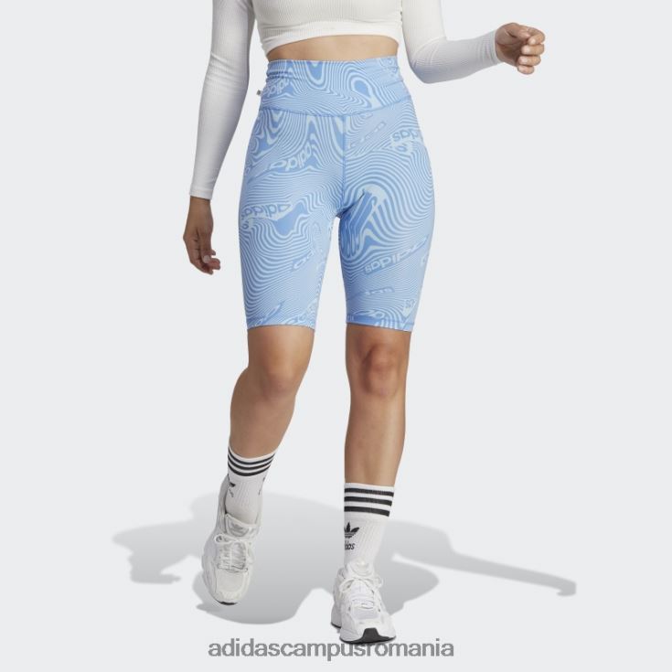adidas campus romania pantaloni scurți pentru biciclete cu imprimeu marmură sky adidas femei cer albastru J266N29744