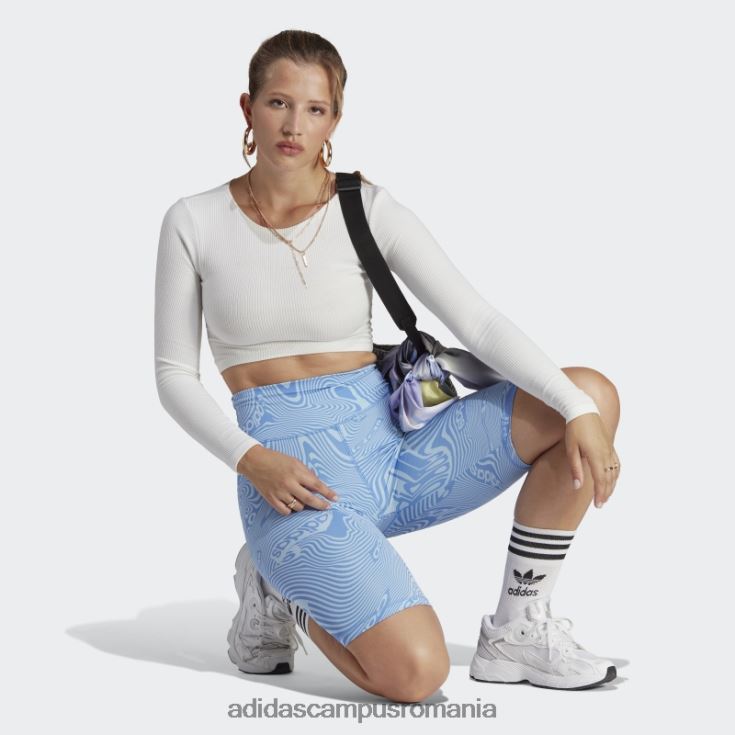 adidas campus romania pantaloni scurți pentru biciclete cu imprimeu marmură sky adidas femei cer albastru J266N29744