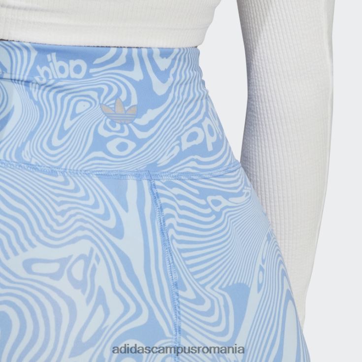 adidas campus romania pantaloni scurți pentru biciclete cu imprimeu marmură sky adidas femei cer albastru J266N29744