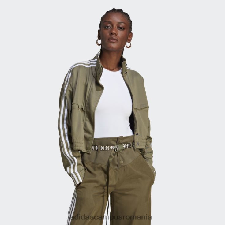 adidas campus romania parley track top olive femei măsline J266N217420