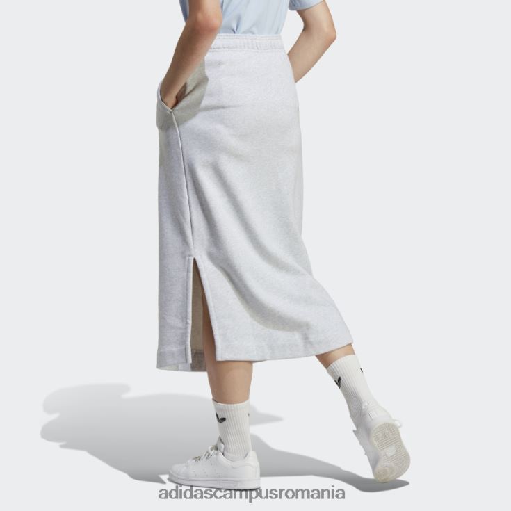 adidas campus romania premium essentials fusta gri deschis modă heather femei erica gri deschis J266N29217